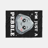 I'm Just A Pebble Cute Kawaii Rock Funny Pun  Fleece Deken (Voorkant (Horizontaal))