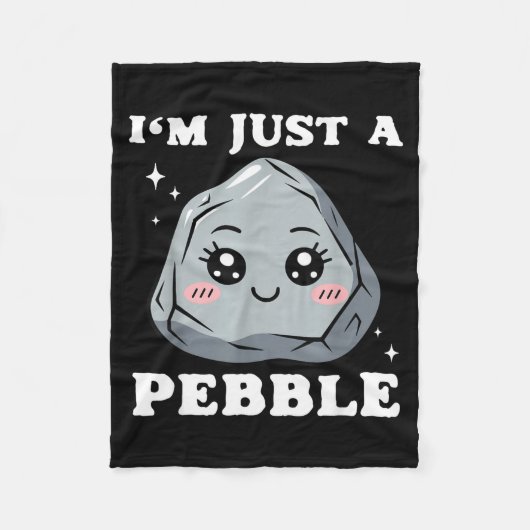 I'm Just A Pebble Cute Kawaii Rock Funny Pun  Fleece Deken (Voorkant)