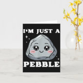 I'm Just A Pebble Cute Kawaii Rock Funny Pun  Kaart (Gele Bloem)