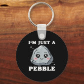 I'm Just A Pebble Cute Kawaii Rock Funny Pun Sleutelhanger (Voorkant)