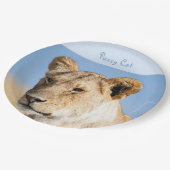 I'm just a pussy cat leon foto with text papieren bordje (Gekanteld)