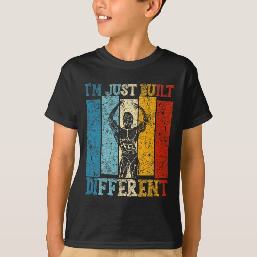 I'm Just Built Different - Fitness Bodybuilding Gy T-shirt (Voorkant)