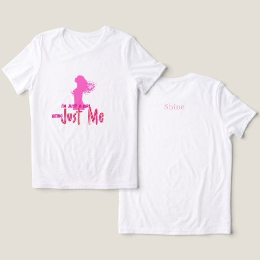 I'm Just Girl Tri-Blend Shirt (Ontwerp Voorkant & Achterkant)