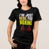 i'm just here for boxing Tri-Blend shirt (Voorkant)