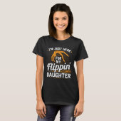 Im Just Here For My Flippin Daughter Gymnastics Da T-shirt (Voorkant volledig)