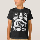 I'm Just Here For My Flippin' Niece Gymnastics Aun T-shirt (Voorkant)