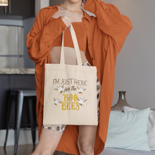 I'm Just Here for the Boo Bees Funny Halloween Tote Bag