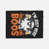 I'm Just Here For The Boos Funny Halloween Ghost  Fleece Deken (Voorkant (Horizontaal))
