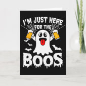 I'm Just Here For The Boos Funny Halloween Ghost M Kaart (Voorkant)
