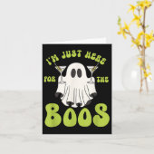 I'm Just Here For The Boos Funny Halloween Ghost M Kaart (Gele Bloem)