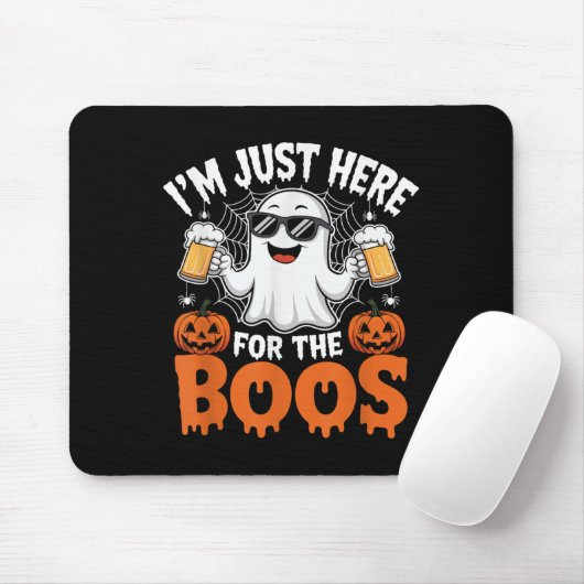 I'm Just Here For The Boos Funny Halloween Ghost  Muismat (Met muis)