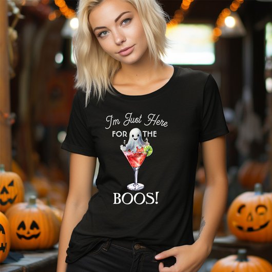 I'm Just Here For the Boos Halloween Tri-Blend Shirt