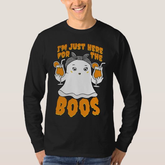 I'm Just Here For The Boos  Halloween Women Ghost  T-shirt (Voorkant)