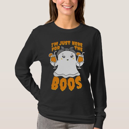 I'm Just Here For The Boos  Halloween Women Ghost  T-shirt (Voorkant)