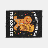 I'm Just Here For The Cookies Gingerbear Fleece Deken (Voorkant (Horizontaal))