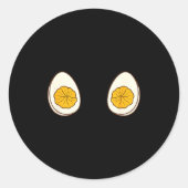 I'm Just Here For The Deviled Eggs Funny Couple Ronde Sticker (Voorkant)