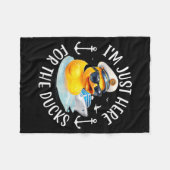 I'm Just Here For The Duck, Duck Cruise, Funny Vac Fleece Deken (Voorkant (Horizontaal))