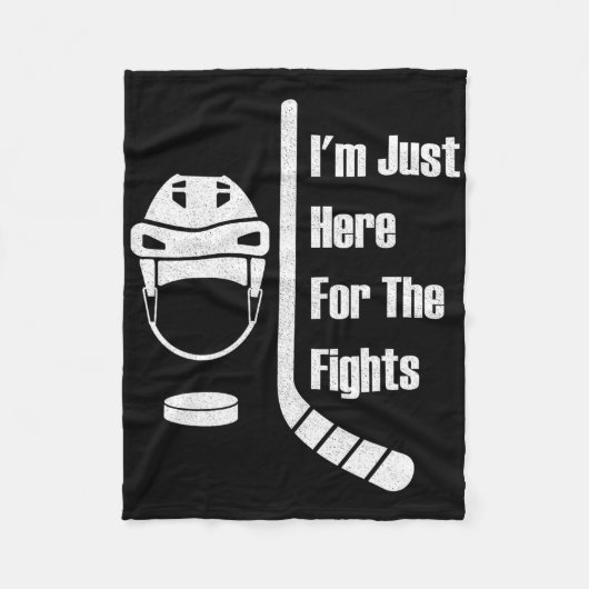 I'm Just Here For The Fights Funny Hockey (3)  Fleece Deken (Voorkant)