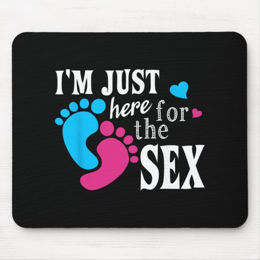 Im Just Here For The Funny Gender Reveal Party  Muismat (Voorkant)