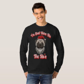I'm Just Here For The Hos  Santa Pug Christmas Jok T-shirt (Voorkant volledig)