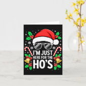 I'm Just Here For The Ho's Shirt Men Women Santa C Kaart (Gele Bloem)