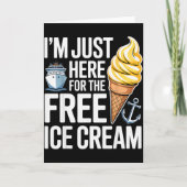I'm Just Here For The Ice Cream Funny Cruise 2025 Kaart (Voorkant)