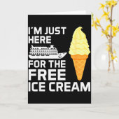 I'm Just Here For The Ice Cream Funny Cruise 2025 Kaart (Gele Bloem)