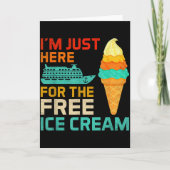 I'm Just Here For The Ice Cream Funny Cruise Squad Kaart (Voorkant)