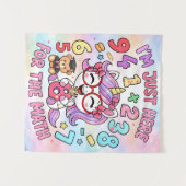 Im Just Here For The Math Cute Unicorn Poster Wandkleed (Voorkant (horizontaal))