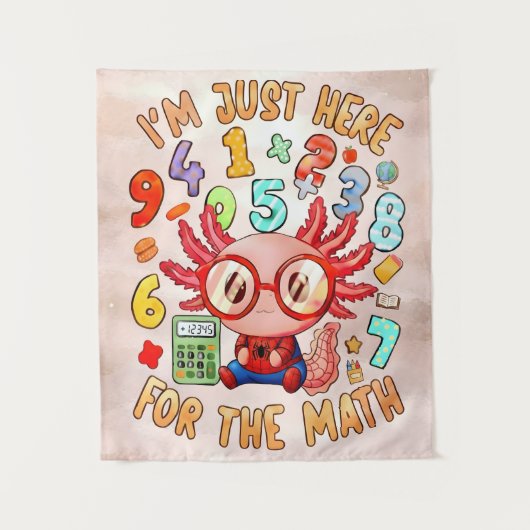 Im Just Here For The Math Funny Crab Design Wandkleed (Voorkant)