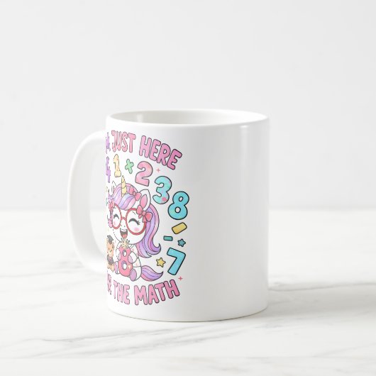 Im Just Here For The Maths Cute Mug Koffiemok (Voorkant links)