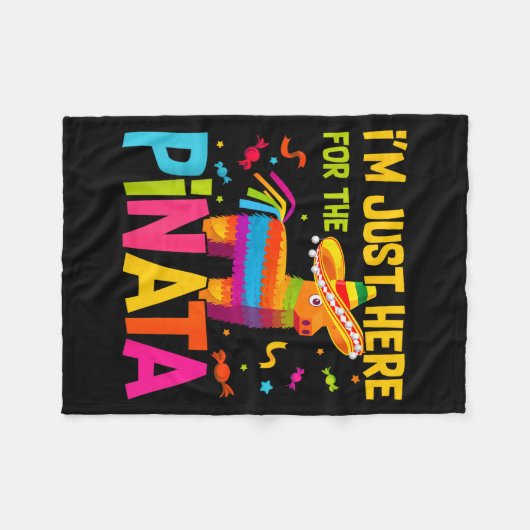 I'm Just Here For The Nata Funny Mexican Party  Fleece Deken (Voorkant (Horizontaal))