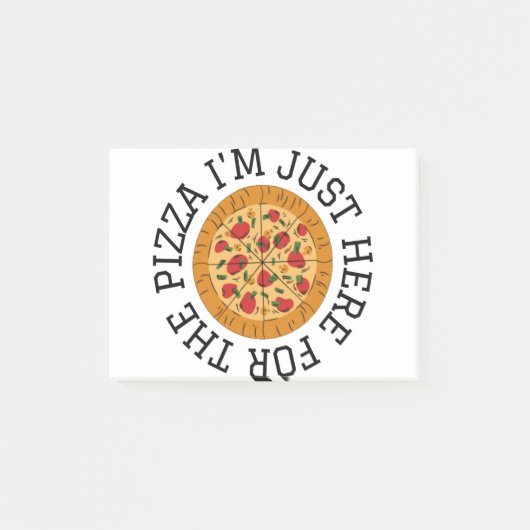 I'M JUST HERE FOR THE PIZZA POST-IT® NOTES (Voorkant)