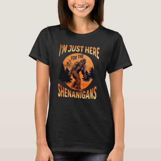 I'm just here for the shenanigans St Patricks Day T-shirt (Voorkant)