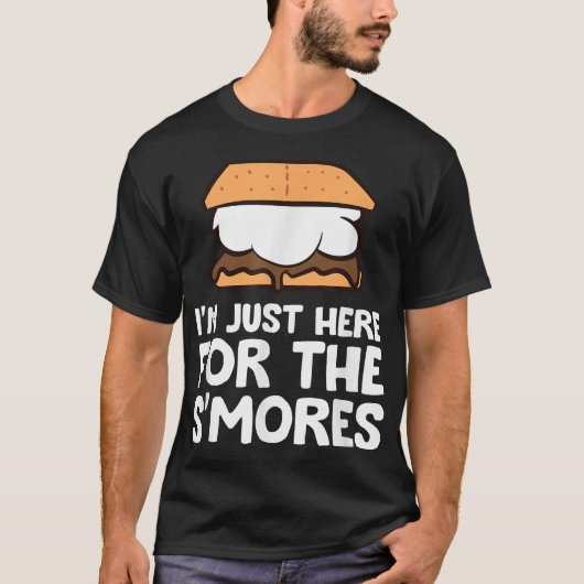  I'M Just Here For The Smores Campfire S'Mores T-shirt (Voorkant)