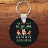 I'm Just Here For The Snack Christmas Cakes Debbie Sleutelhanger (Voorkant)