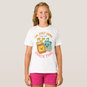 I'm Just Here for the Snack Time – Cute School Lun T-shirt (Voorkant volledig)