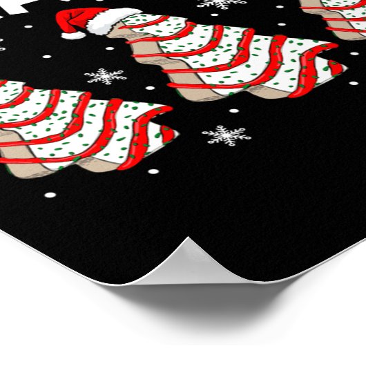 I'm Just Here For The Snacks Christmas Cakes Debbi Poster (Hoek)