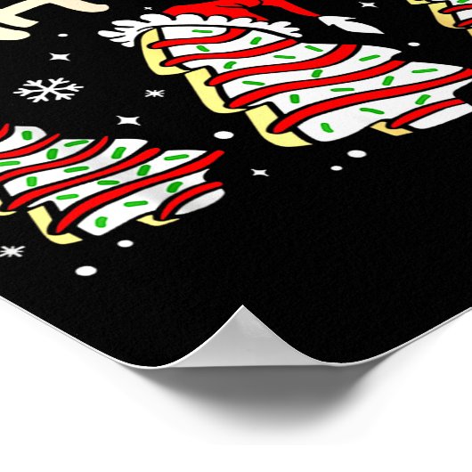 I'm Just Here For The Snacks Christmas Cakes Debbi Poster (Hoek)