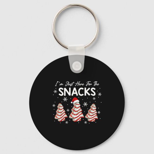 I'm Just Here For The Snacks Christmas Cakes Debbi Sleutelhanger (Voorkant)
