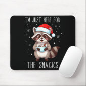 I'm Just Here For The Snacks Christmas Raccoon Muismat (Met muis)