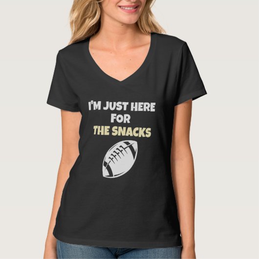 I'm Just Here For The Snacks  Fantasy Football Lea T-shirt (Voorkant)