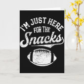 I'm Just Here For The Snacks Funny Fantasy Footbal Kaart (Gele Bloem)