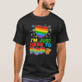 I'm Just Here To Pop It Heart Shape Kids Fidget T-shirt (Voorkant)