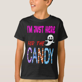 Im Just Here voor het Snoep - Grappige Halloween K T-shirt