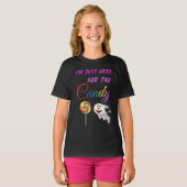 Im Just Here voor het Snoep - Rainbow Lollipop T-shirt (Voorkant volledig)