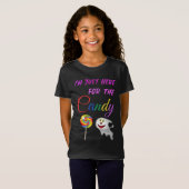 Im Just Here voor het Snoep - Rainbow Lollipop T-shirt (Voorkant volledig)