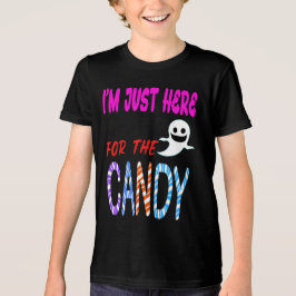 Im Just Here voor het Snoep - Schattigee Halloween Tri-Blend Shirt