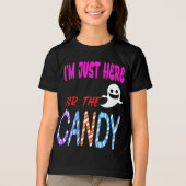 Im Just Here voor het Snoep - Schattigee Halloween Tri-Blend Shirt (Voorkant)