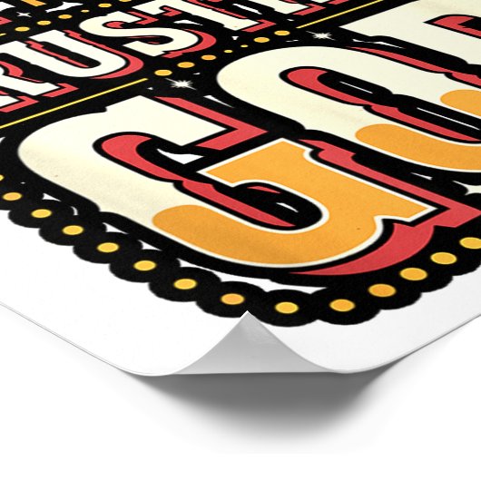 I'm Just Out Here Trusting God Quote Poster (Hoek)